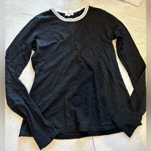 Black Long Sleeve with Silver neckline